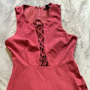 Elegant Red Sleeveless Dress